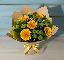 Букет цветов из:  Герберы и Хризантемы в Архаре